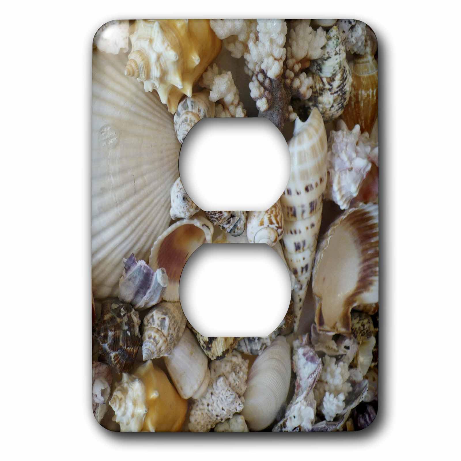 Conchas de Sanibel 2 tapa de enchufe multicolor lsp_7337_6 oculta imperfecciones