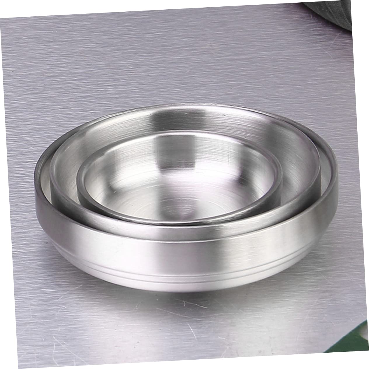 NAMOARLY 304 Stainless Steel Saucer Prep Bowl Sauce Dipping Bowls Dish Formula Dispenser Small Sauce Pinch Bowls Seasonings Dipping Sauce Cup Cups Pickle Snacks Vinegar Bowls Silver