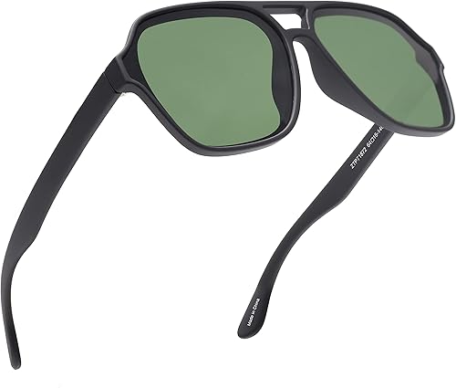 GLINDAR Gafas de sol polarizadas estilo aviador para hombre y mujer, gafas cuadradas de gran tamaño