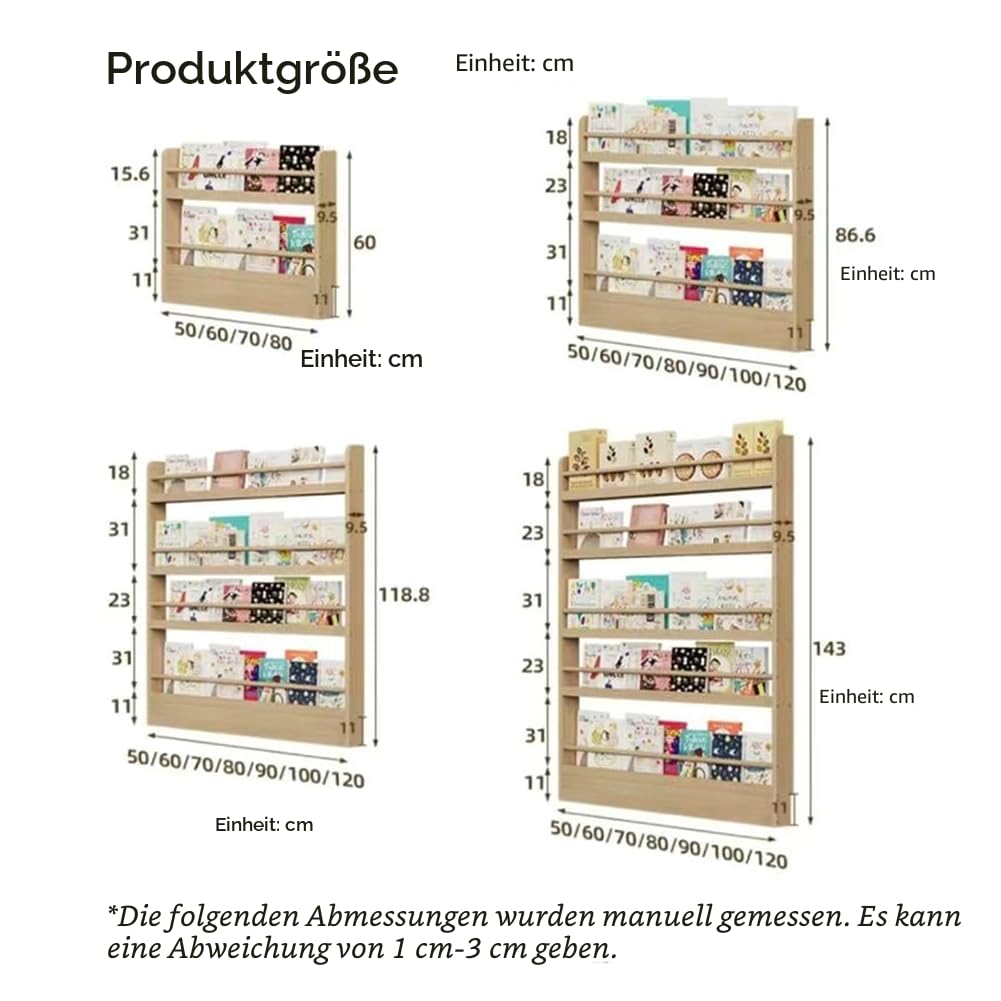 Schmales Bücherregal aus Massivholz, Organizer für Schlafzimmer, Wohnzimmer, Zuhause, Büro, Bodenausstellungsregale hinter der Tür mit dünnem Design (10 cm)