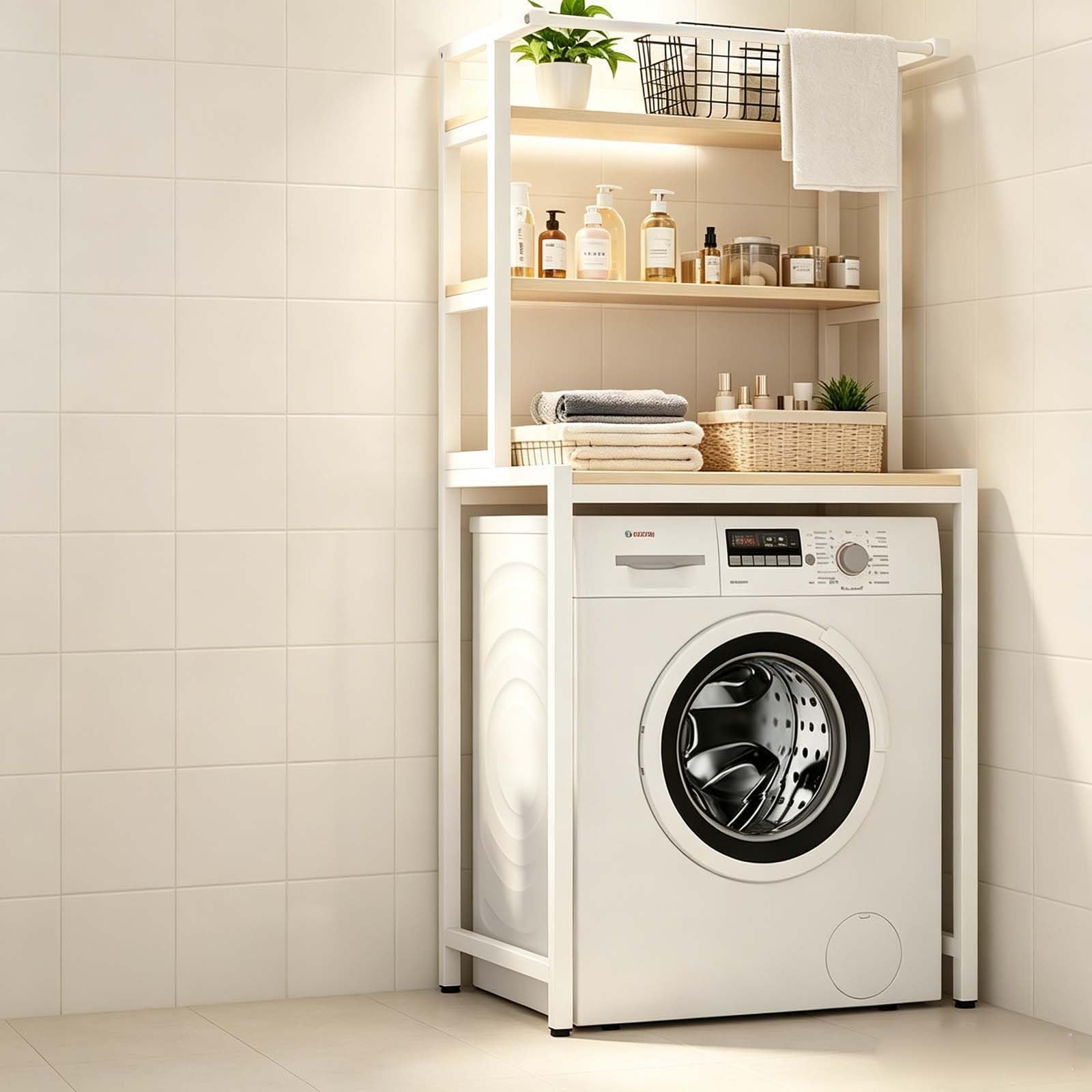kumamart Laundry Room Storage Organizer Rack,washing machine shelf