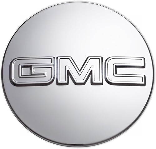 GM Accessories 19170061 Tapa central estilo botón en cromo con logotipo GMC
