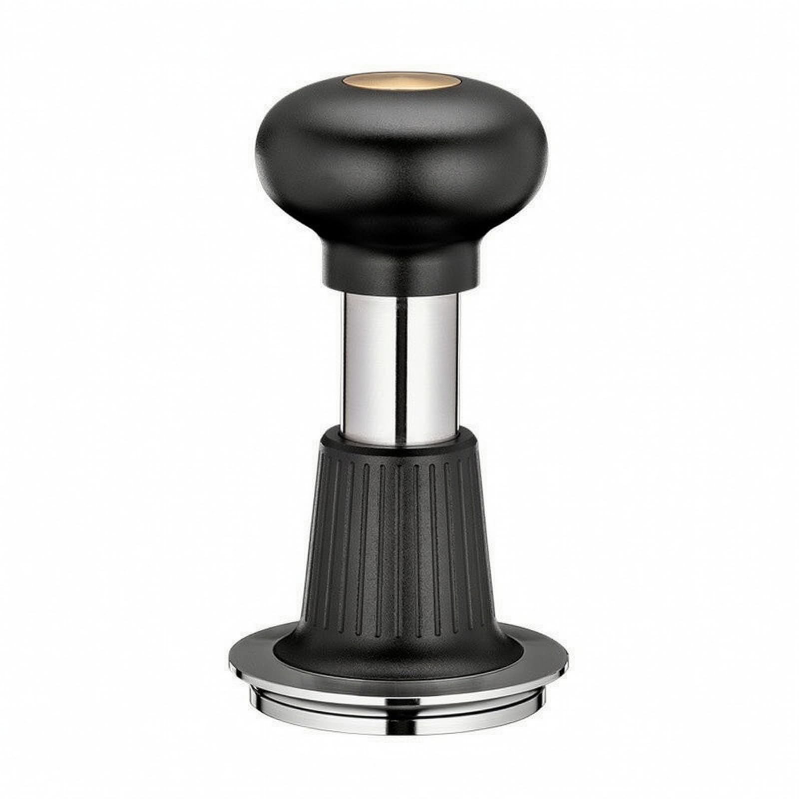 Tamper à Ergonomique Tasseur Café avec Base Rainurée Uniforme Ustensile pour Baristas, 51mm