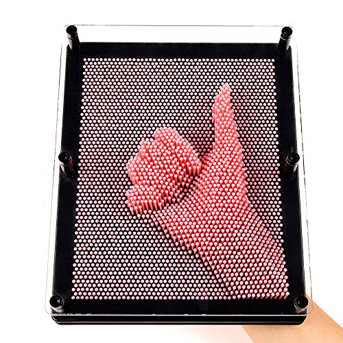 E-Firstfeeling 3D Pin Art Toy Extra Large 10" X 8" Pin Art Board Pin Impression Sculpture Toy For Kids Adults Hand Mold Board Toy Gifts - Pink #TOP1