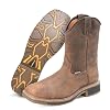Carolina 10 Composite Toe Work Boots - EH Rated Safety Shoes - Mesh Lined Work Shoes for Men - Welt Construction Boots - Brown - 10.5