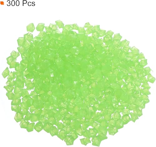 Miniatura 25 de MECCANIXITY 300 piedras brillantes de 8 a 0.394 in brillantes para decoración en la oscuridad, piedras luminosas, decoración de bricolaje naranja