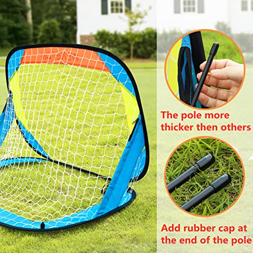 Wekefon Soccer Goal Pop Up Portable Kids Soccer Net For Backyard And Training - Pop-Up Folding Indoor + Outdoor Goals - Easy Assembly And Compact Storage, 1Pack #TOP4