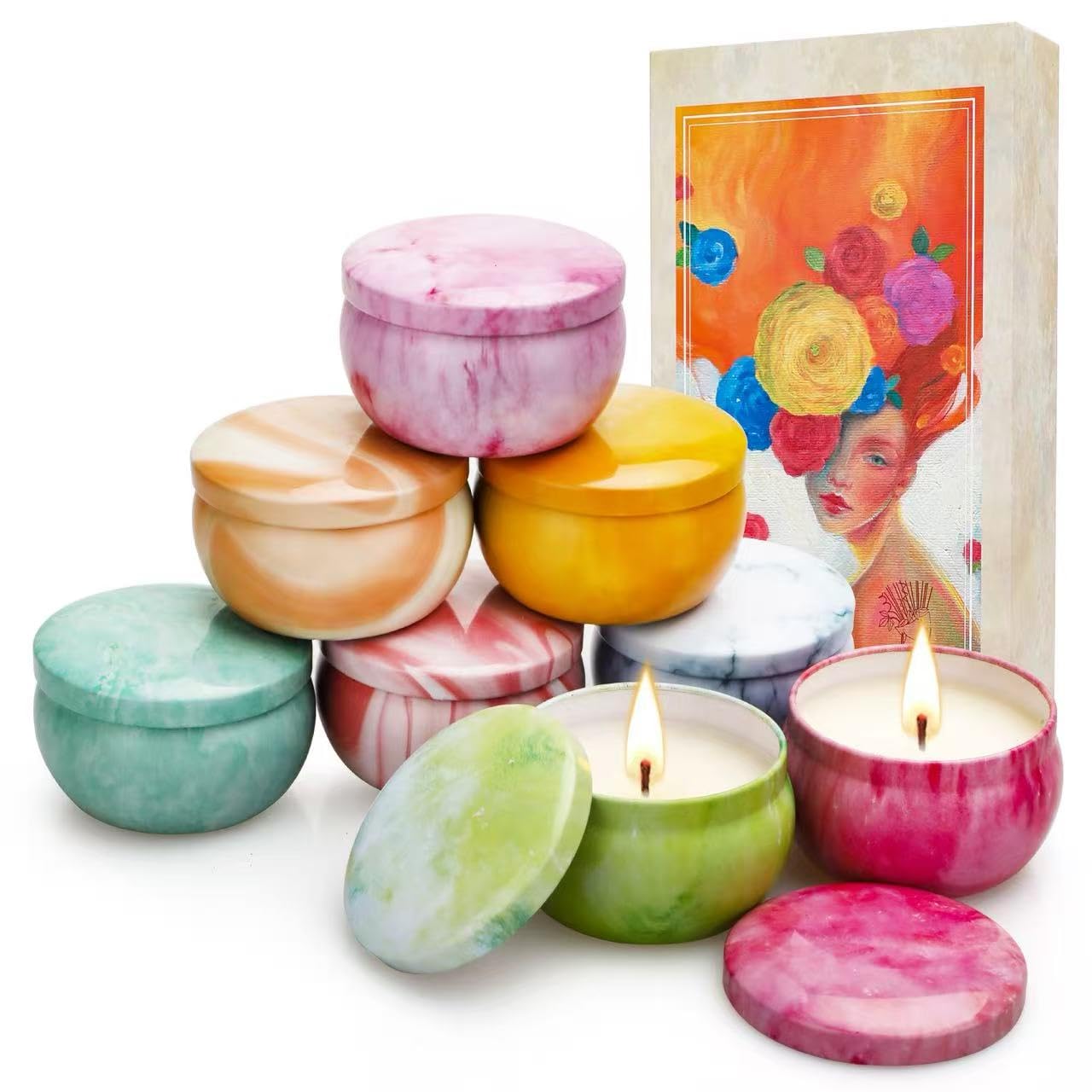 Bougies Noel GEOLLIER Bougie Parfumées, Bougies Parfumées Luxe, Bougies Parfumée Au Soja 100% Naturel, Bougie Parfumées Noel, Cadeau Femme, C,191 - Maison Cadeau Femme Noel