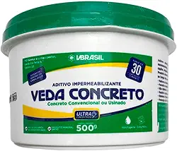 Veda Concreto VBrasil, Selante Impermeabilizante para Concreto, 500g, Rende até 30 Sacos de Cimento