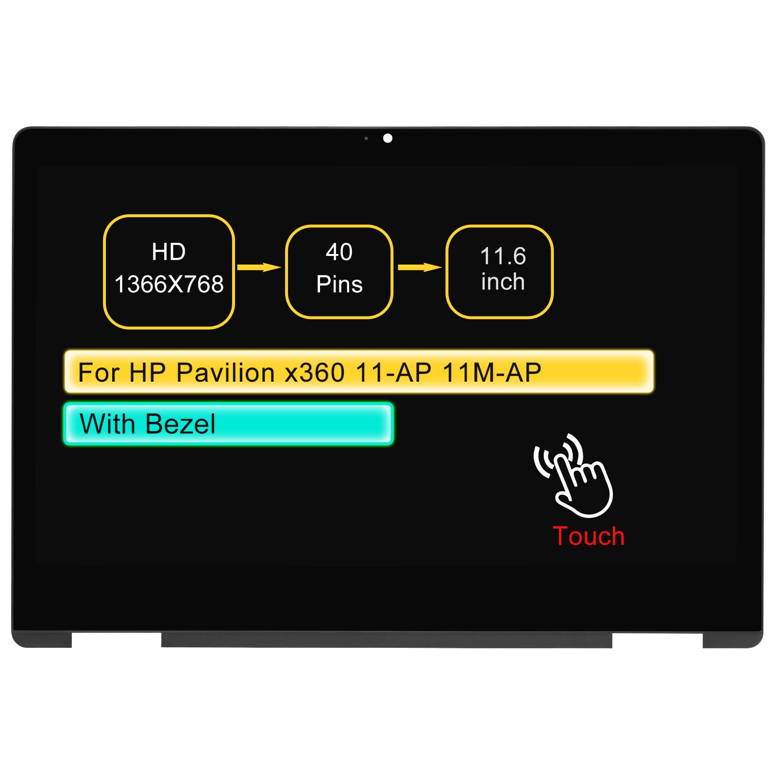 Ersatz-LCD-Touchscreen Für HP Pavilion X360 11 Zoll – 1366x768 IPS Display