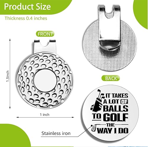 Miniatura 2 de It Takes a lot Funny Golf Ball Markers - Marcadores magnéticos para pelotas de golf con clip para sombrero, herramientas de divot, accesorios de