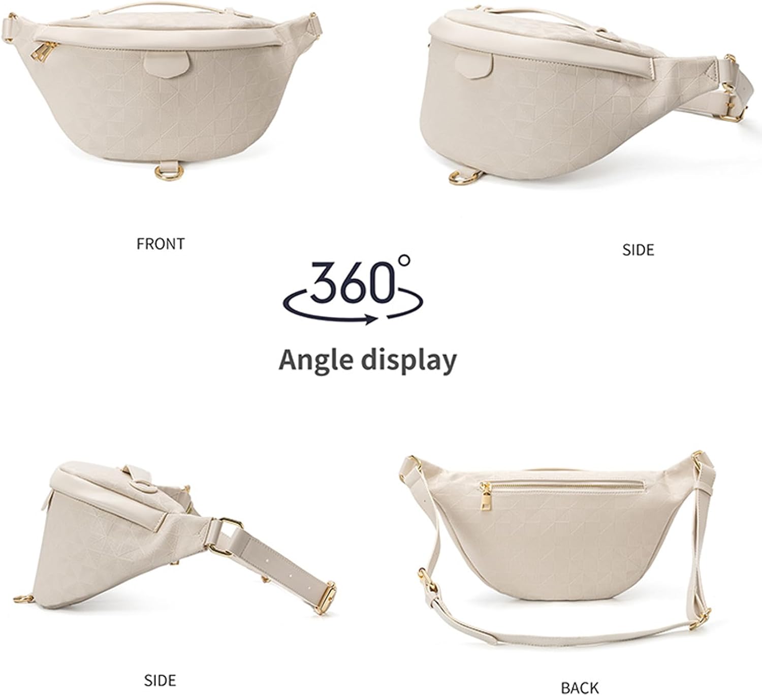 Crossbody Sling Bag for Women & Men – Trendy Checkered Fanny Pack – Waist Bag for Travel, Festival & Daily Commute | Lightweight, for Travel, Adjustable Strap, Hidden Pocket - Image 6