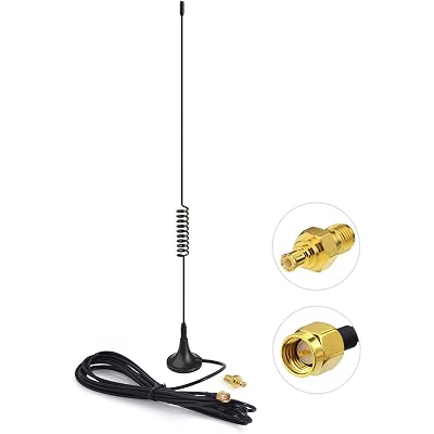 Bingfu Dual Band 978MHz 1090MHz 5dBi Magnetic Base SMA Male MCX Antenna for Aviation Dual Band 978MHz 1090MHz ADS-B Receiver RTL SDR Software Defined Radio USB Stick Dongle Tuner Receiver