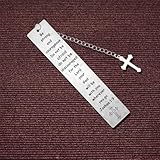 Nfyxcaz Be Strong and Courageous Bible Verse Bookmark - Silver Stainless Steel - 1 Piece - Religious Gift for Men Women - Birthday Graduation Communion Christmas Thanksgiving - Image 3