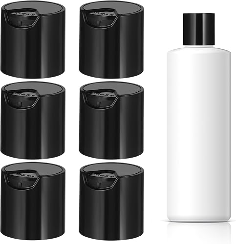 6 tapas de prensa para botellas, tapas superiores de disco para botellas de plástico, tapas de repuesto vacías de repuesto, bomba de loción