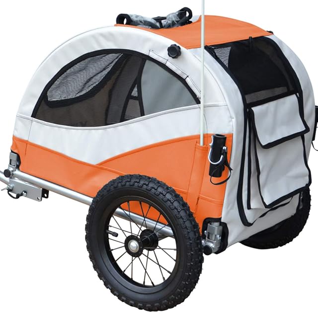Foto 5 de 8 de Kuma Remolque para Bicicleta Y Cochecito para Perros Naranja