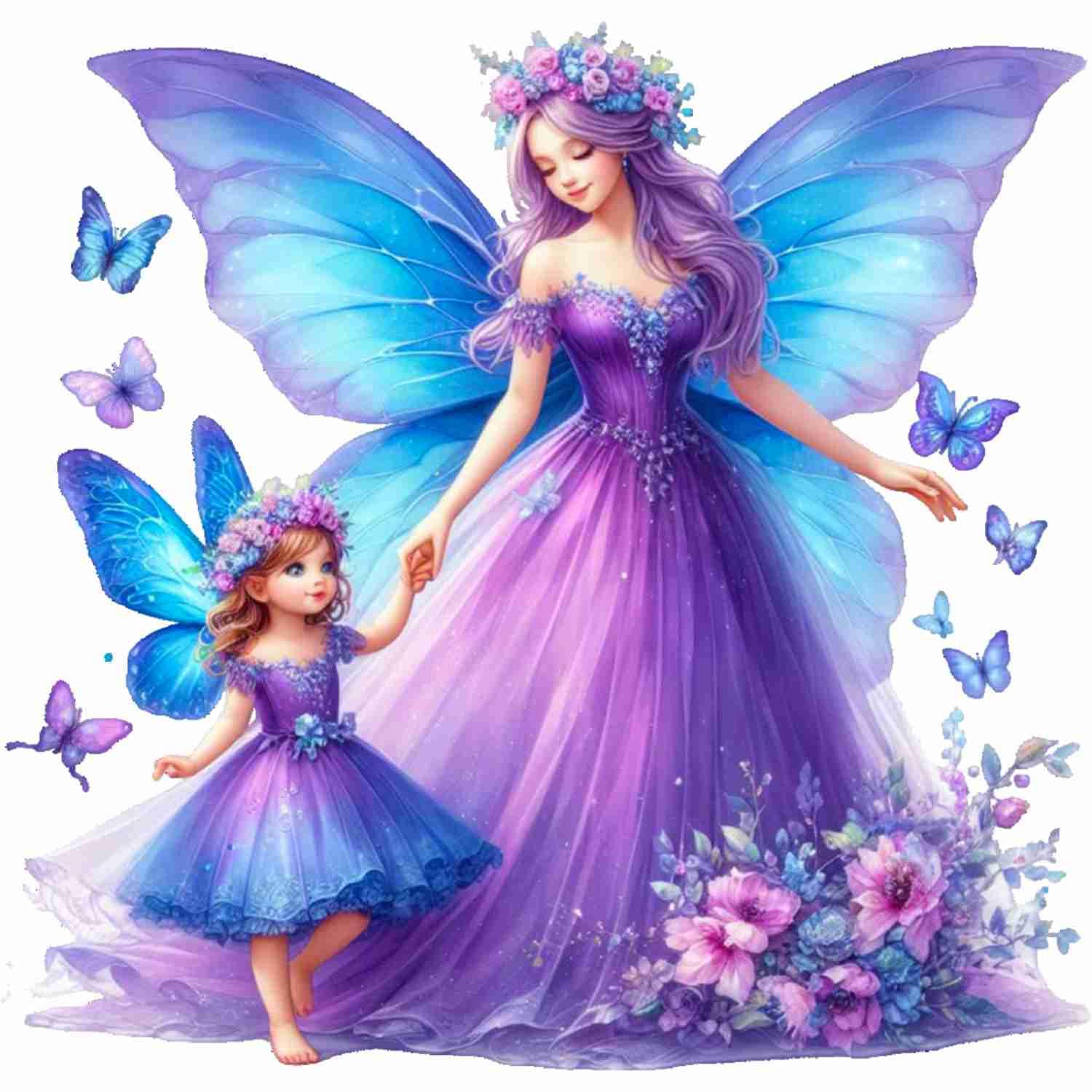 GovardhanSons Sticker - Magical Fairy Princess Wall Decal for Girls Room | Self Adhesive Vinyl Sticker | 60x50 cm Cute Art for Kids Nursery, Bedroom & Home Wall Decoration Easy Peel & Stick Pack of 1
