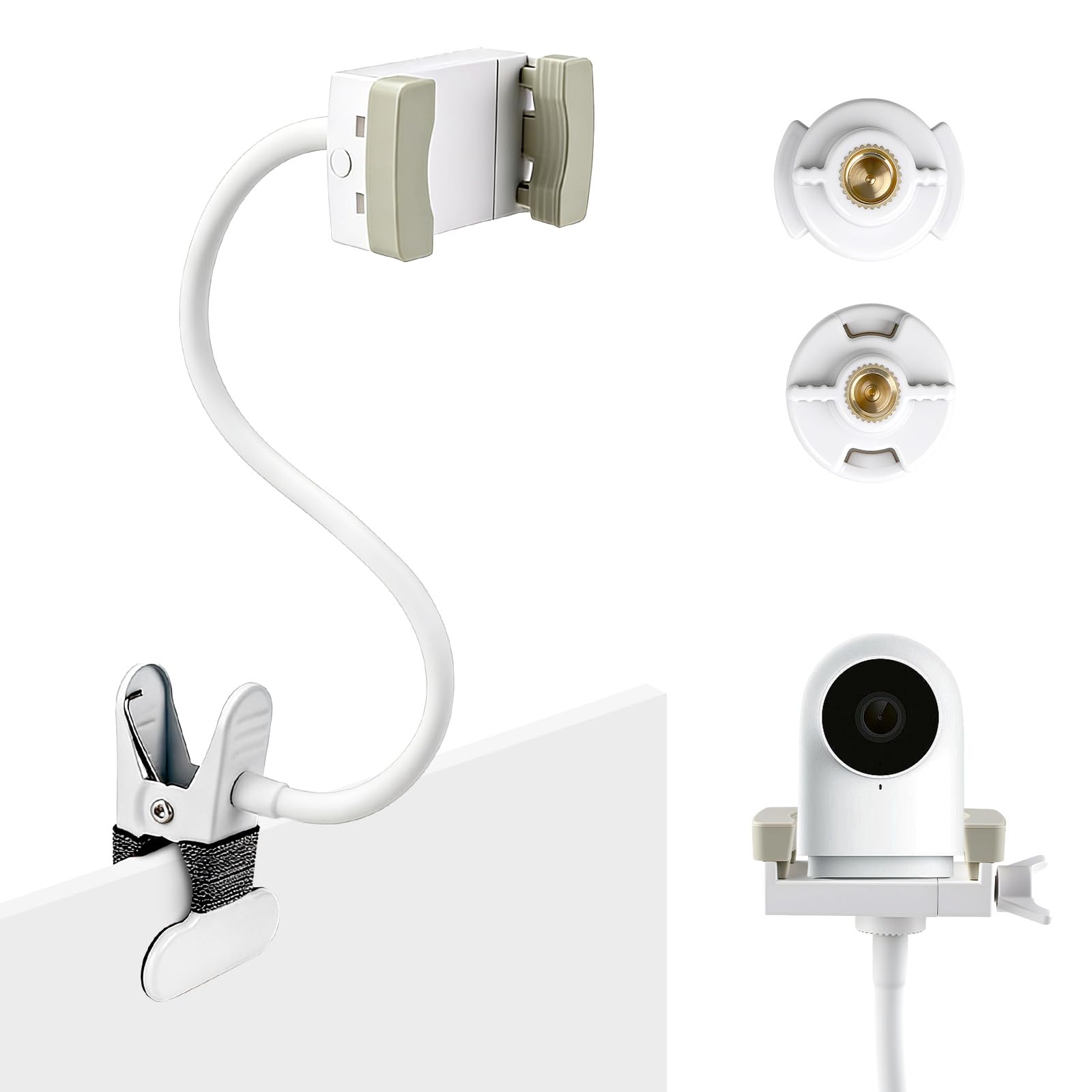 Kamera Halterung 40 cm Lang Kompatible mit HelloBaby Kamera Holder Kompatible mit GHB Flexible Monitor Halterung Kompatibel für Philips Avent Klemmerhalter Ständer Handyhalter