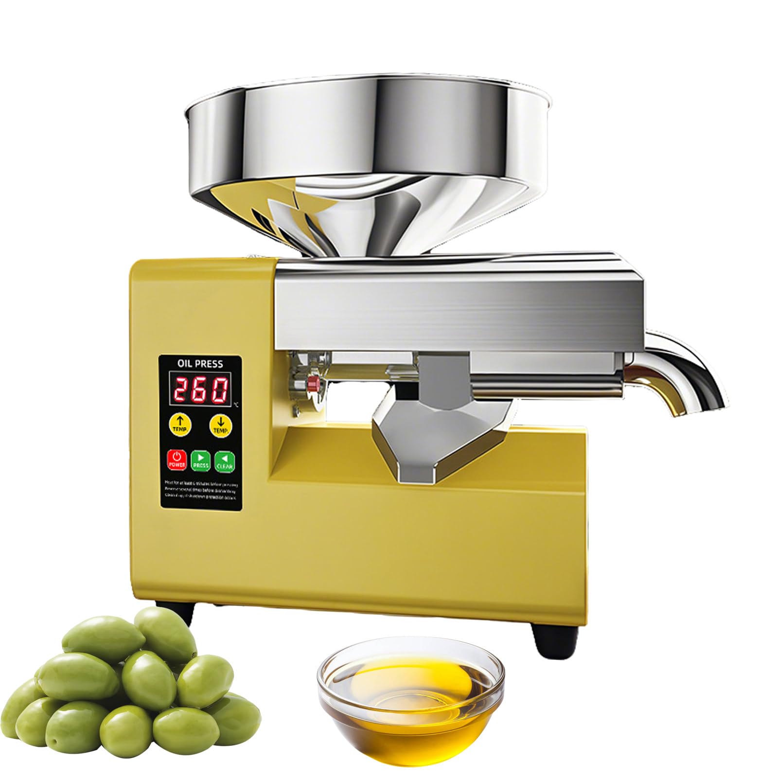 eQianyuan Electric Oil Press Machine 1100W Cold Press 220V
