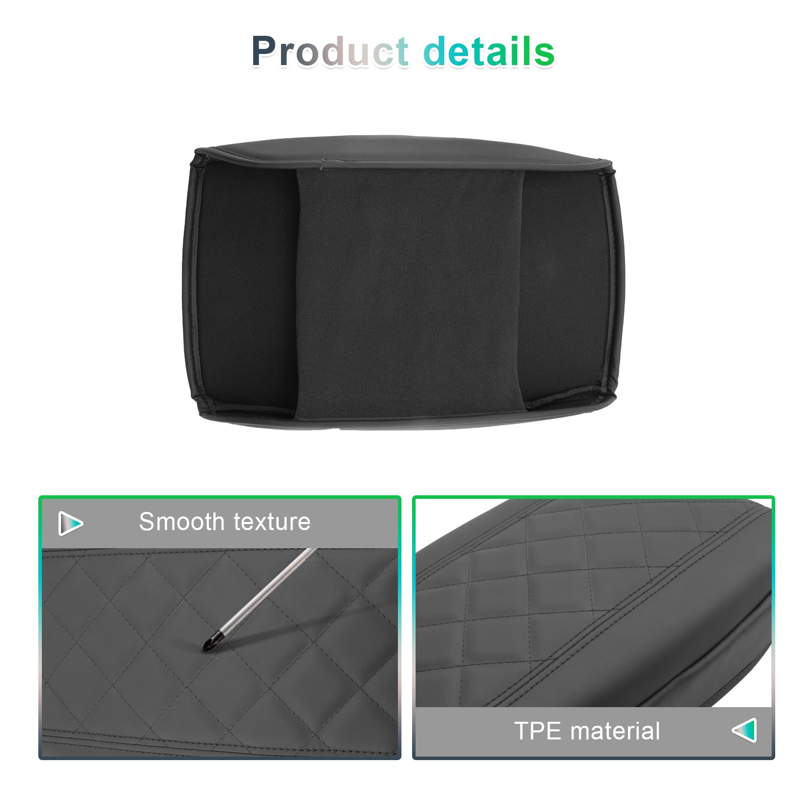 GAFAT Compatibile con Ford Ranger T9 2023-2026 2027 (Freno Elettronico) Copertura Bracciolo Console Centrale, Ranger Raptor Wildtrak Copribraccioli in Pelle PU, 4 CM Aumenta Ispessito Allevia Fatica