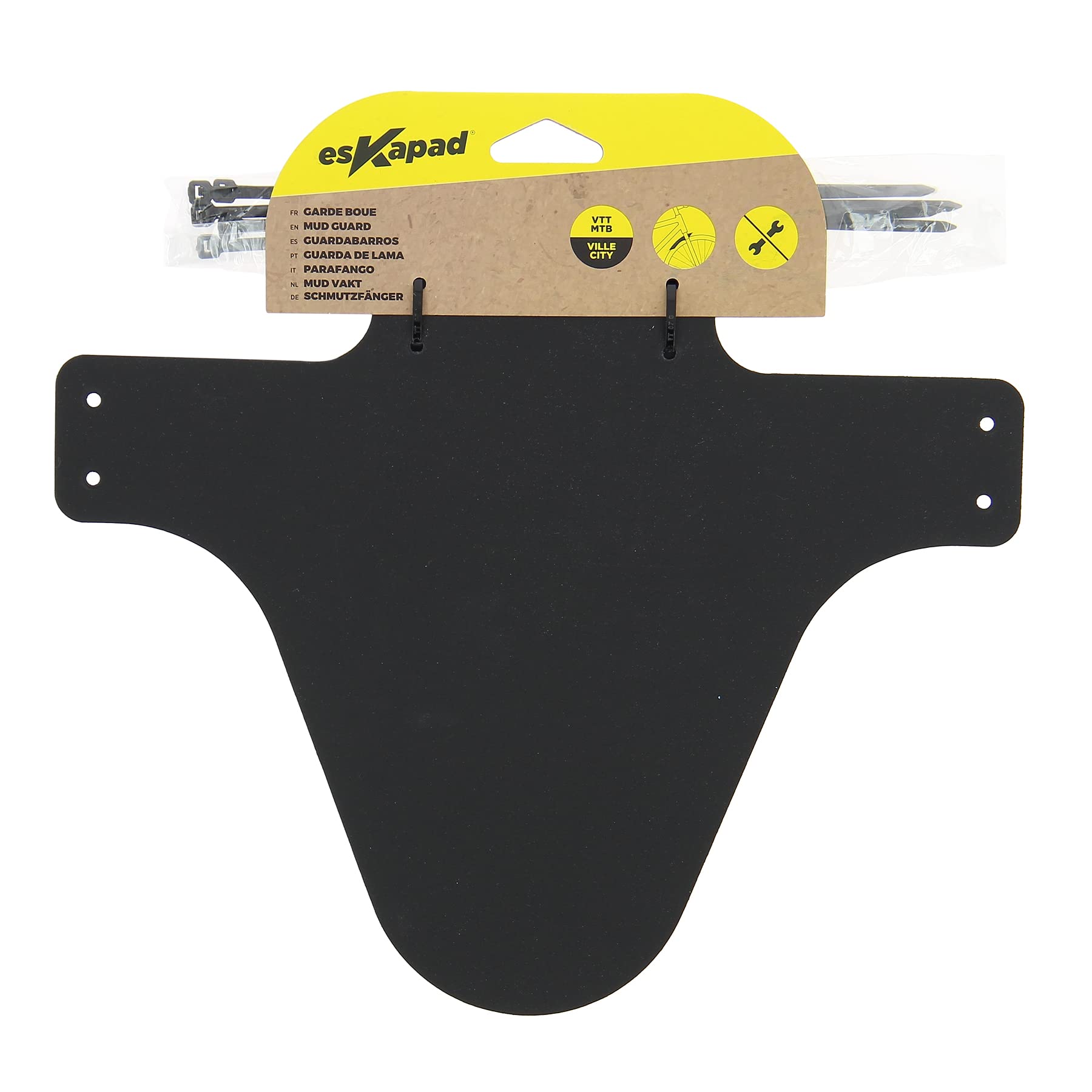 esKapad Front Mudguard - Compatible with Mountain Bike & Mountain Biking - 26 to 29 inches, Black, Compatible vélo 26 à 29 pouces - Image 2