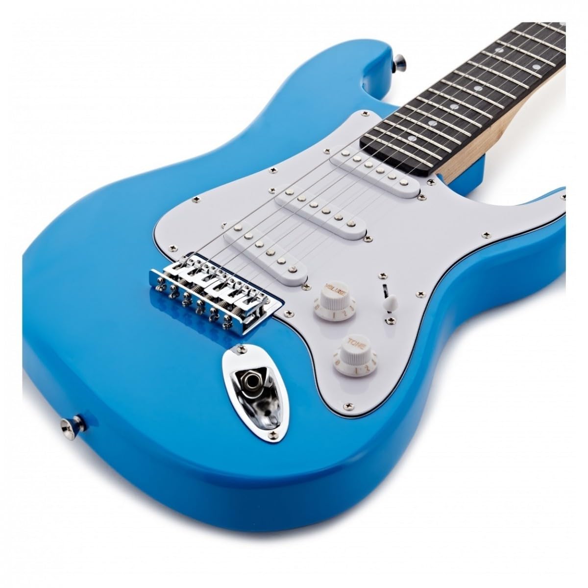 Chitarra elettrica 3/4 LA di Gear4music Blue con amplificatore 10W e borsa morbida