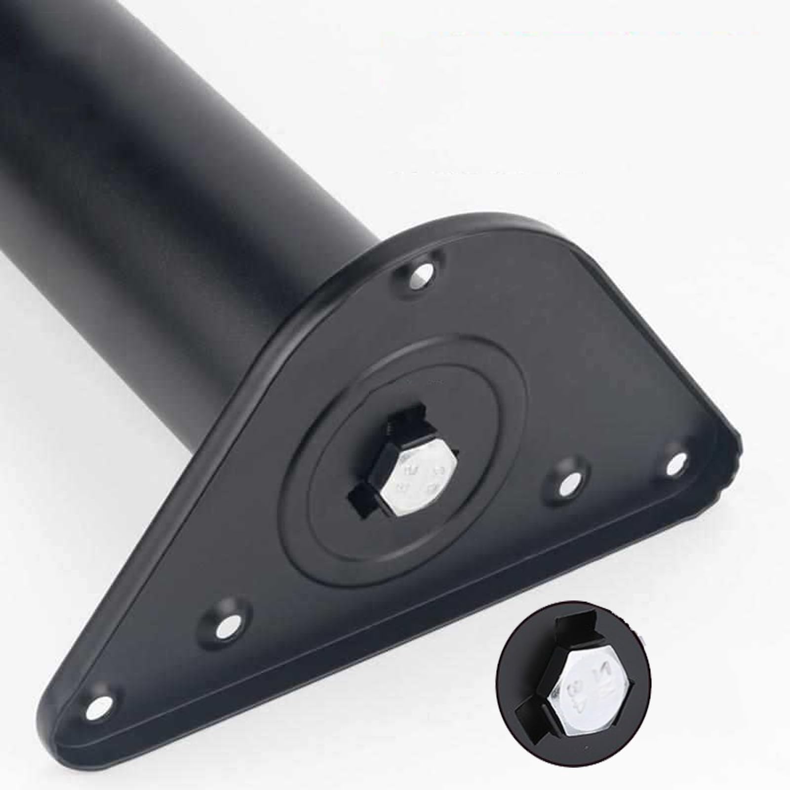 Patas de mesa de aluminio ajustables, patas metálicas de altura regulable para muebles, de acero inoxidable resistente para soportes de TV, armarios, mesas de comedor y escritorios (alto: 50 cm)