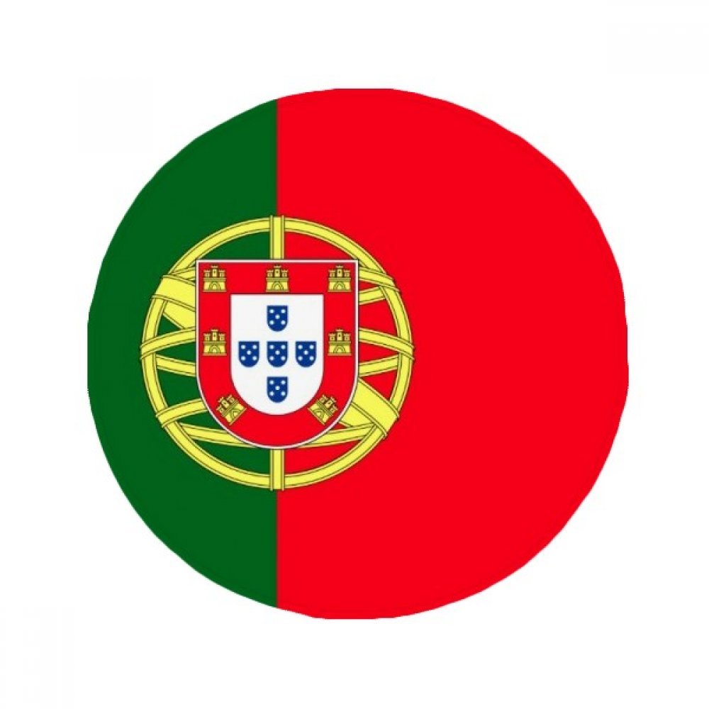 Drapeau Portugal tapis de sol rond 80x80cm, idée cadeau déco pour salon