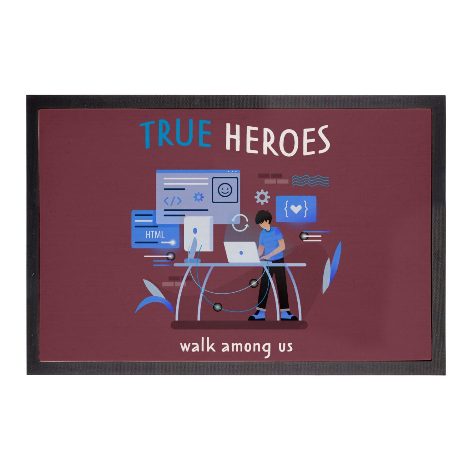 Paillasson internet Web Developer 60x40cm cadeau original pour codeur informatique