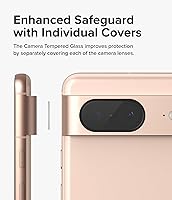 Vista 7 de Ringke Cristal de cámara [protección multicapa] compatible con Google Pixel 8 protector de lente de cámara, cubierta de vidrio templado, paquete de 3