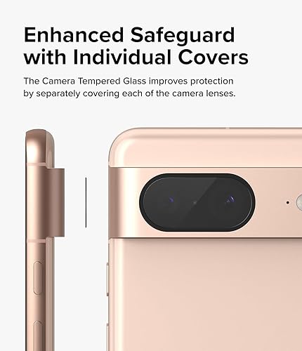 Miniatura 7 de Ringke Cristal de cámara protección multicapa compatible con Google Pixel 8 protector de lente de cámara, cubierta de vidrio templado, paquete de 3