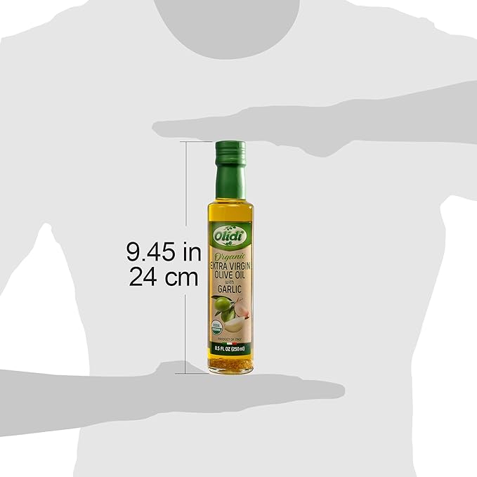 Aceite de Oliva Extra Virgen Infusionado con Ajo Olidi 8.5 oz miniatura 5