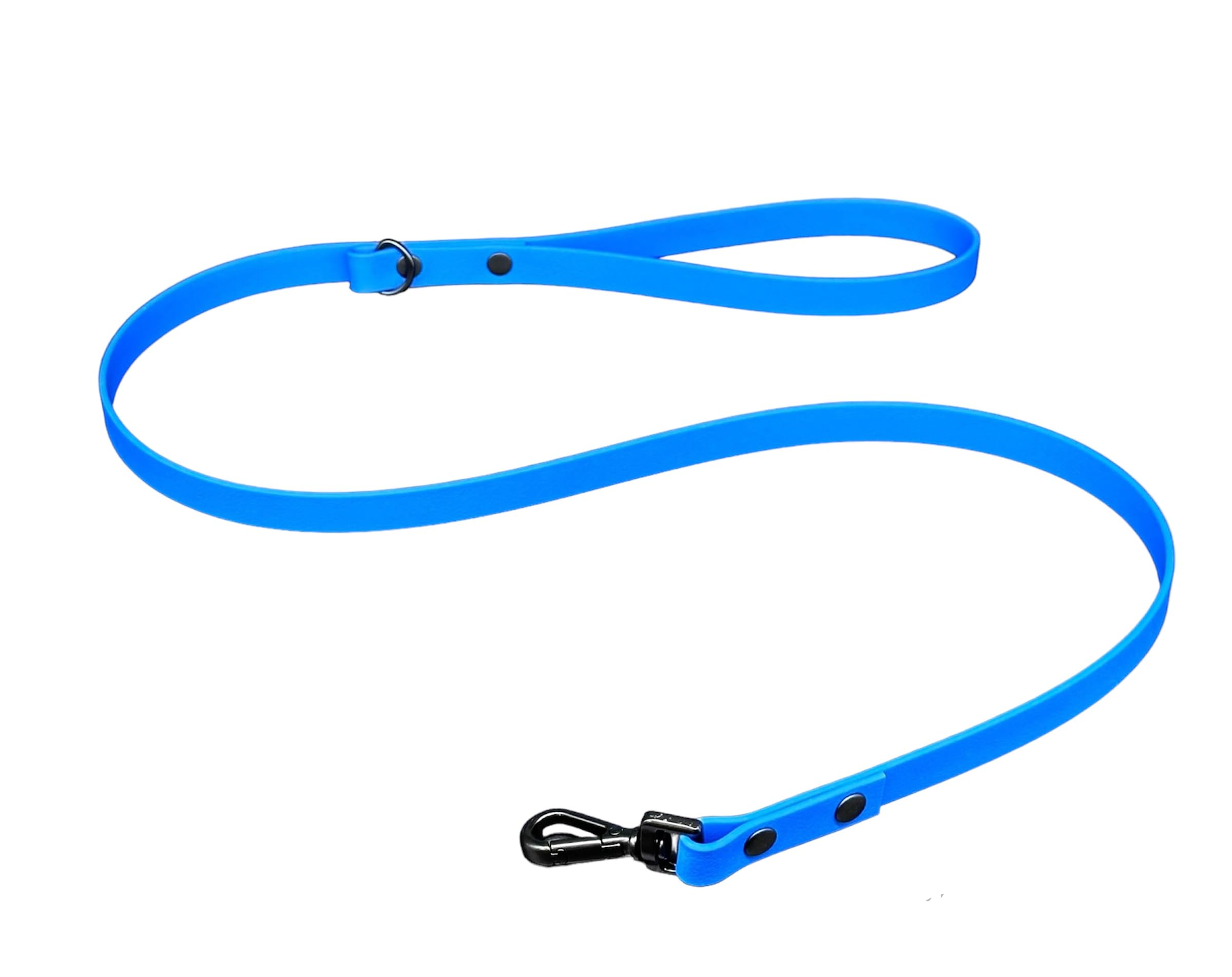 Waterproof Biothane Dog Lead | Metal Buckle | Black Rivets | Ultra Durable