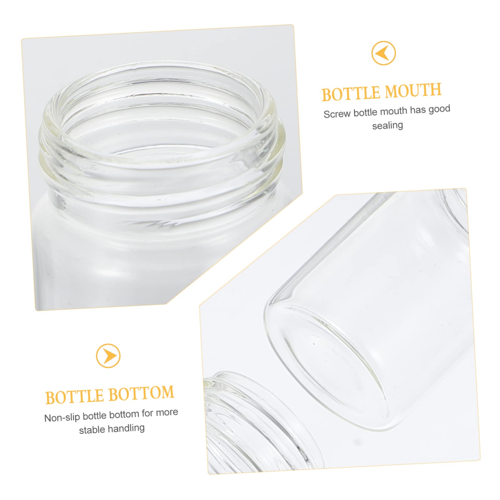 Mikikit 50 Botellas de Vidrio Transparentes Pack de 50 Unidades con Tapa de 20ml Ligeras y Fáciles de Transportar, Ideales para Muestras y Laboratorio