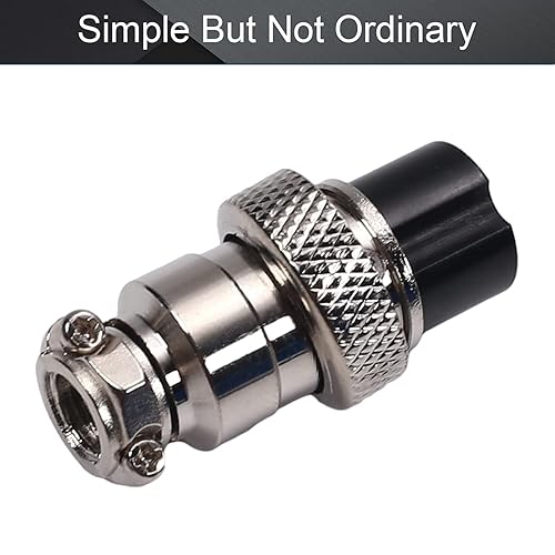 Miniatura 8 de Heyiarbeit Plata GX16-3 7A 3P conector de aviación hembra panel de alambre eléctrico chasis accesorios conector de metal aviación 1 unids