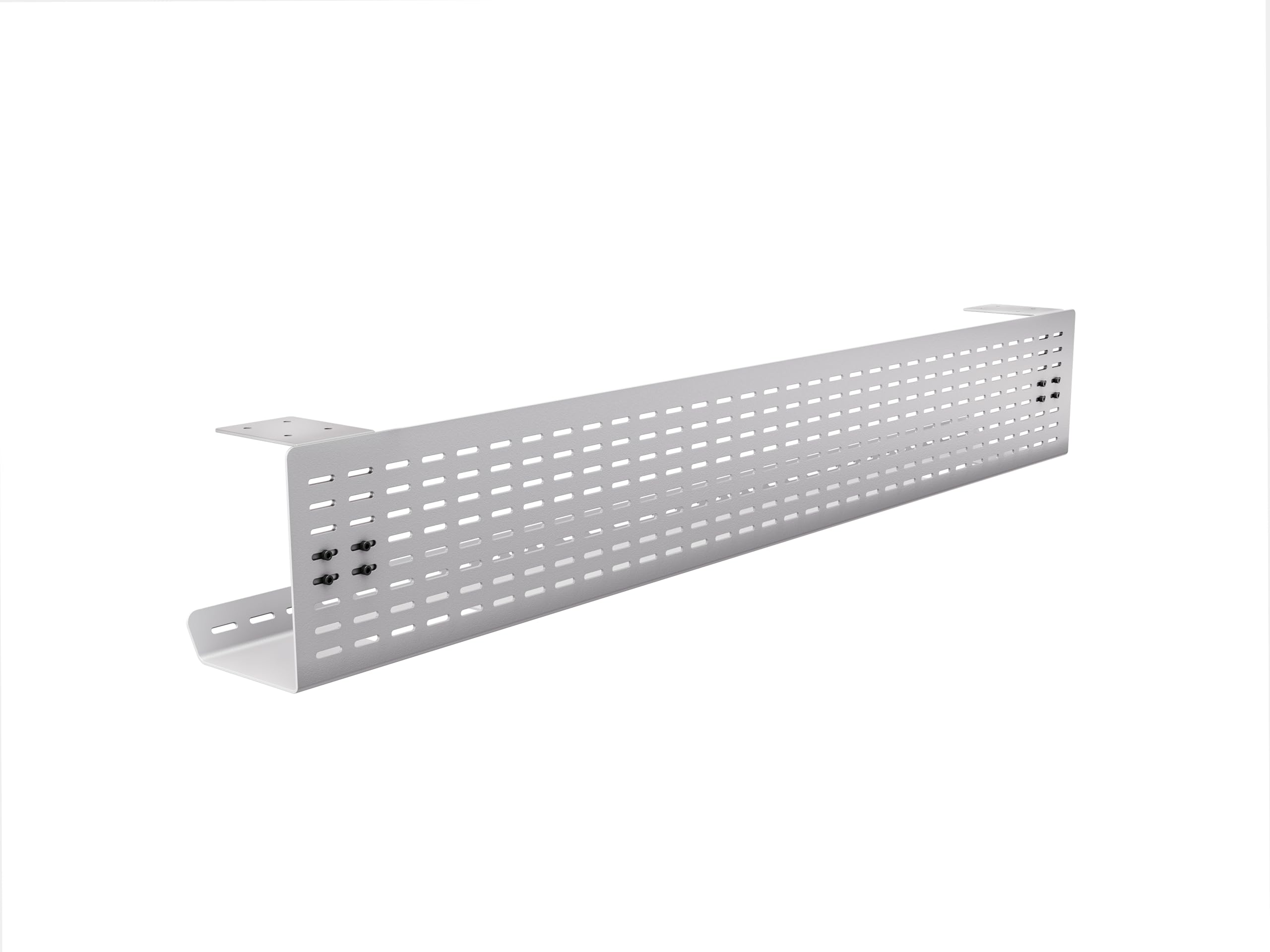 OAKYWOOD - Untertisch Kabelmanagement - Kabelkanal Grid - Praktisches Kabel Schreibtisch Organizer - Langlebige pulverbeschichtete Stahlkonstruktion - Kabelmanagementbox - 100x15x10cm - Weiß