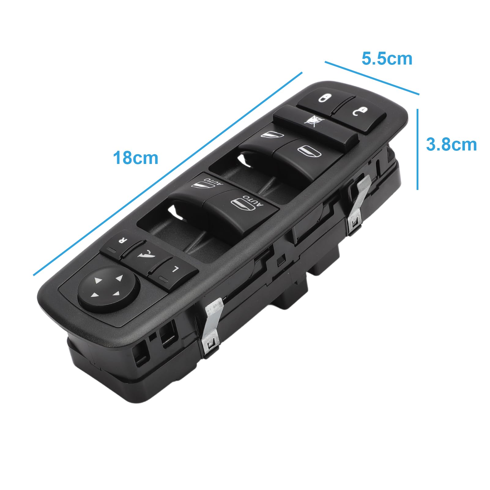 Interruttore alzacristalli auto pulsante alzacristalli lato conducente 68139806AA 68139806AB compatibile con Fiat Freemont 2011-2015 56046-826AC 56046826AC compatibile con tema 2011-2014