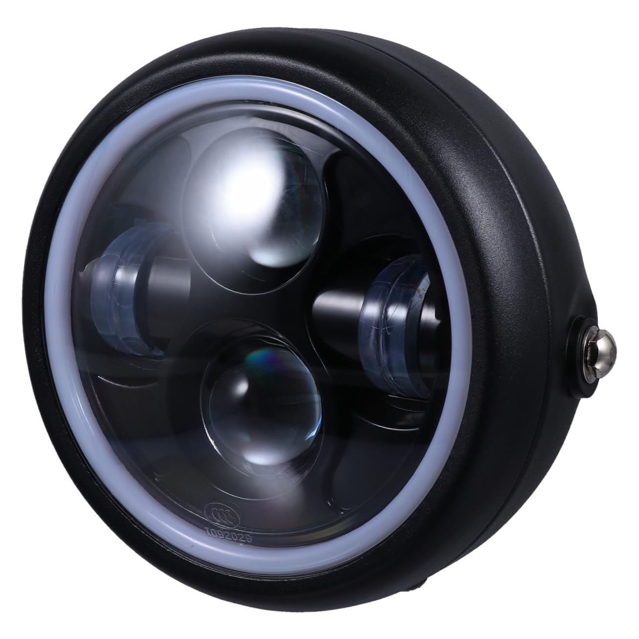 Faro a LED per Motocicletta Retrò, Lampada LED Resistente All’Usura Luce di Guida Notturna, Proiettore per Moto Adatto a Condizioni Meteo Avverse e Guida in Nebbia