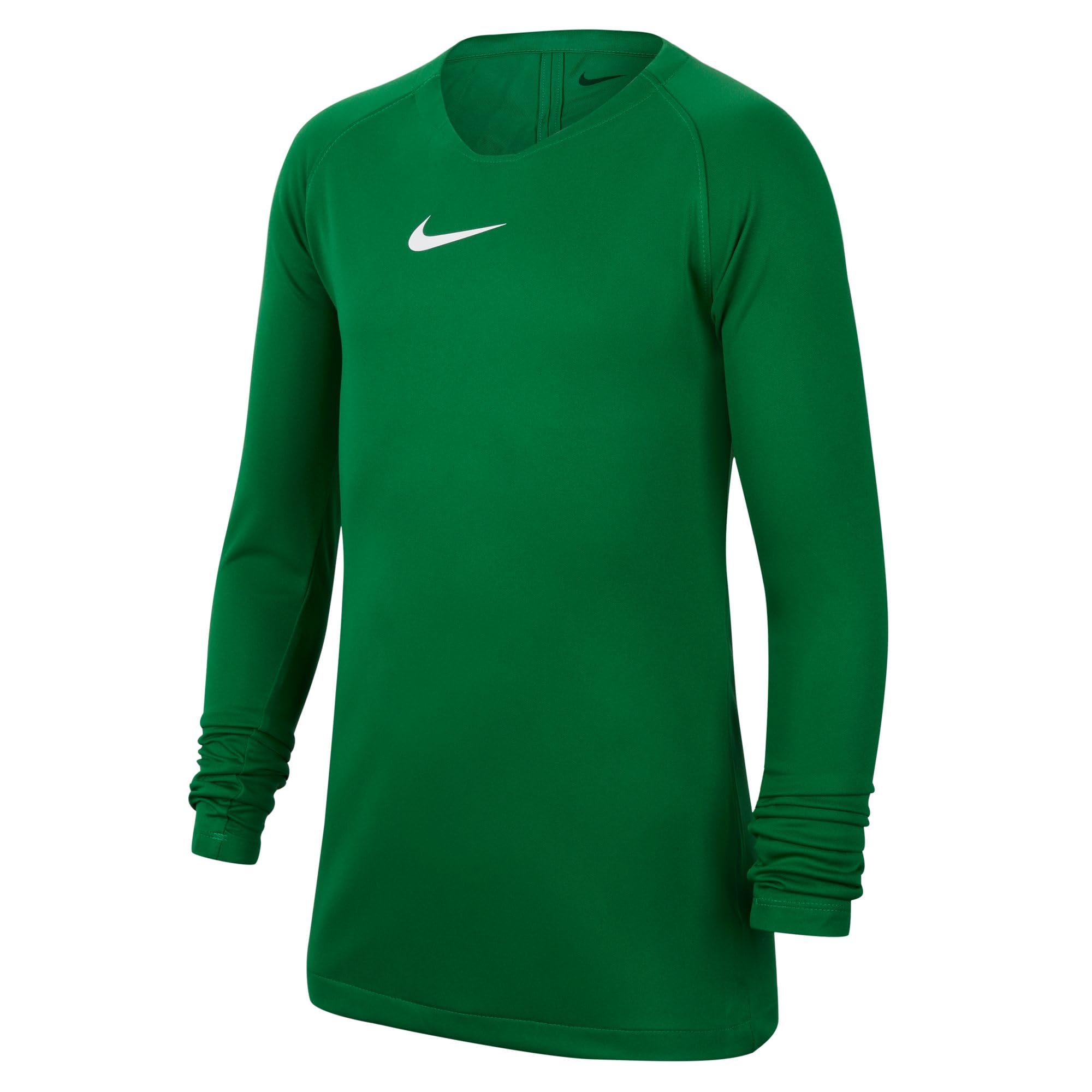 Nike Boy's Park First Layer Top Kids Thermal Long Sleeve, Green, L