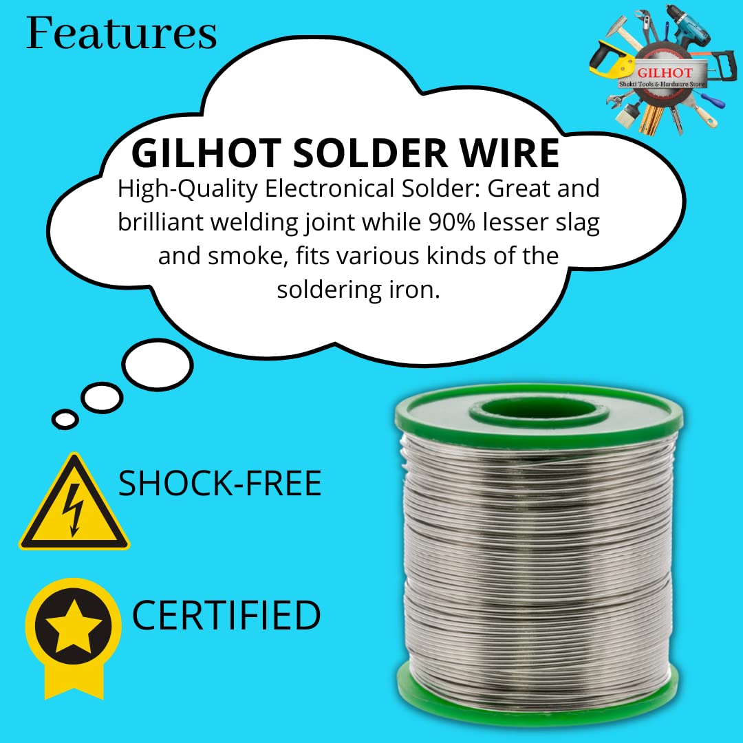 Gilhot® Professional 25 Watt Soldering Iron, Glue gun, Solder Wire and Glue Gun Sticks for beginner and Intermediate 4 in 1 combo (pack of 4) (VMX) 2