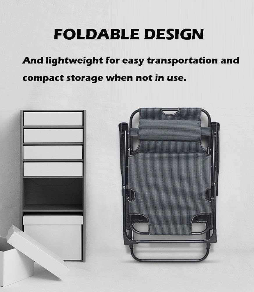 Sun Lounger Garden Chairs Heavy Duty Zero Gravity Chairs Garden Outdoor Patio Sunloungers Folding Reclining Chairs Lounger Deck Chairs Support 200kg (Color, with Cushion),No Mat