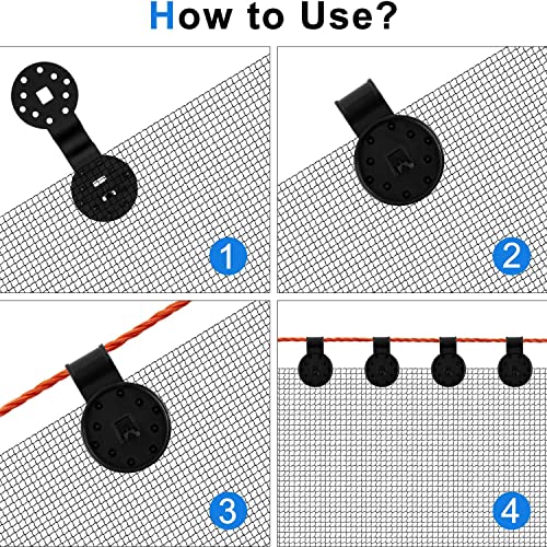 Sdmihan 30 Pack Shade Cloth Plastic Clips, Shade Cloth Plastic Clips,For Greenhouse Outdoor Garden Anti Bird Netting Agricultural Sunshade Fabric Accessories Uv Resistant Shade #TOP2