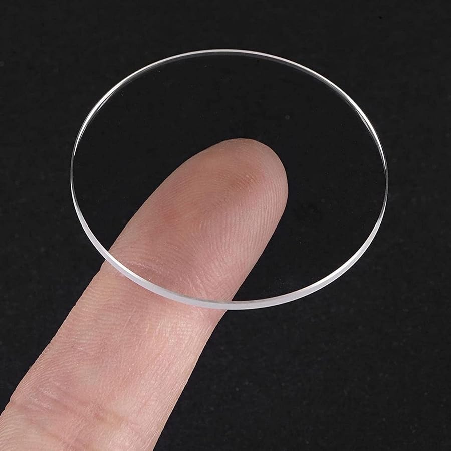 Eichmüller Vetro Di Ricambio Per Orologio, Vetro Zaffiro, Piatto, Spessore 1 Mm, 17-35 Mm, 17 Mm - Foto 3