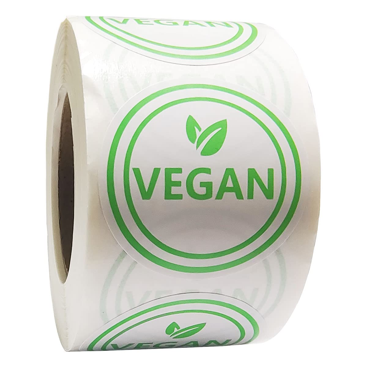 YOUOK Vegan Food Rotation Labels,1.5 Inch Round Circle Dot Vegan Stickers(500 pcs per roll)