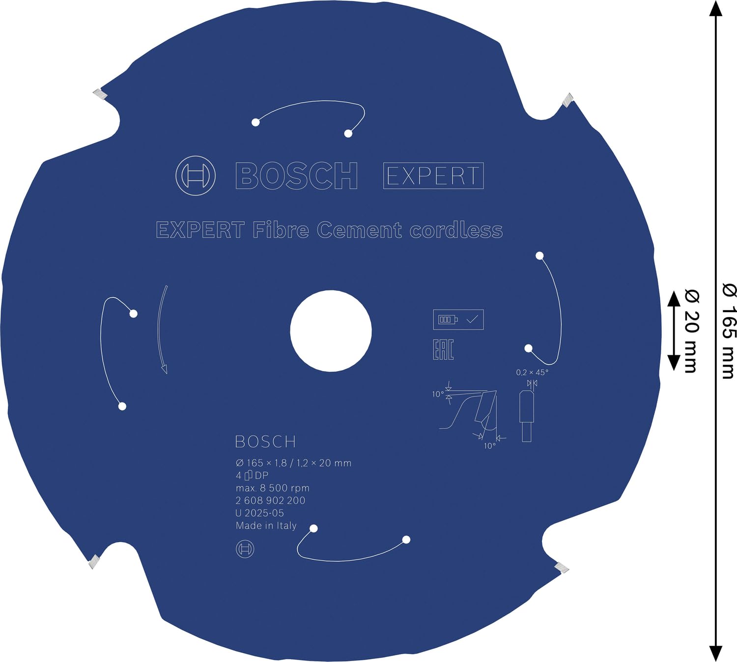 Circular Saw Blade EX FC H 165x20x4