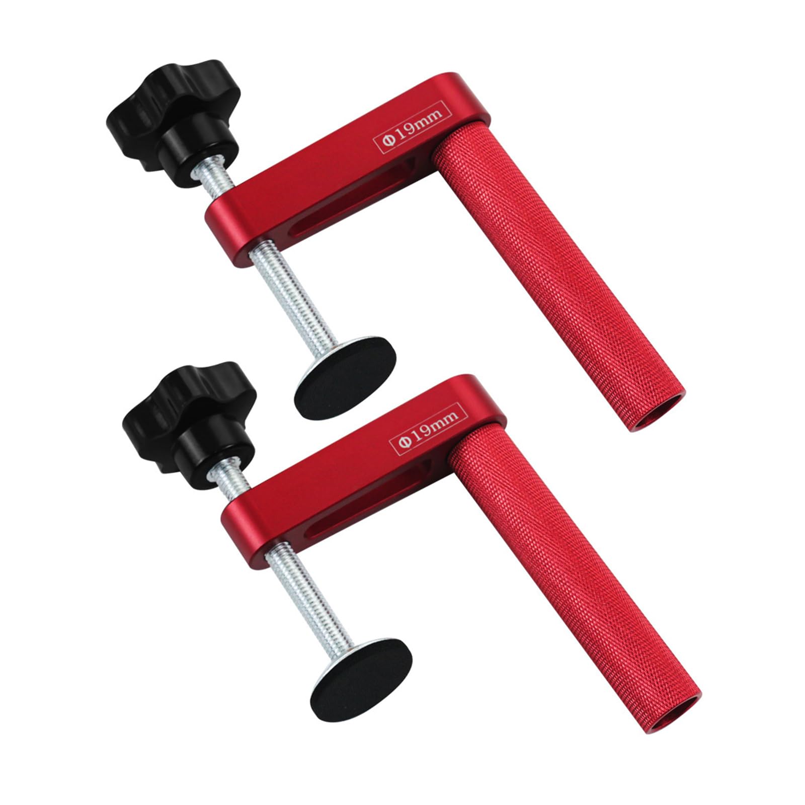 Buxuaaaa 19Mm Woodworking Workbench Dog Clamps / 20Mm Holes Aluminum Holdfasts For Secure Workpiece Holding Rapid Securing Release Workbench Clamping Kits