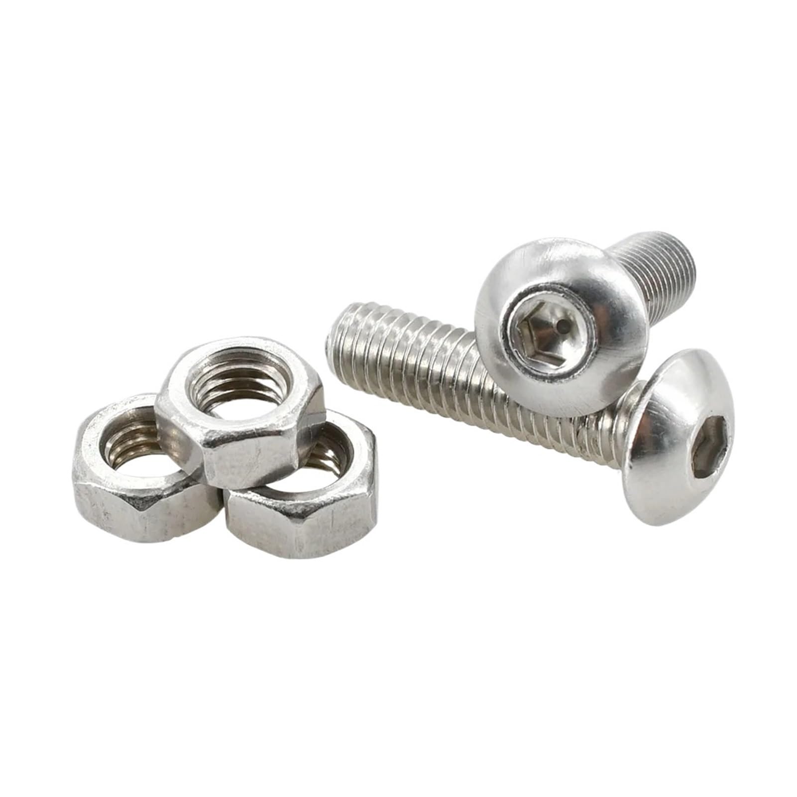 M2 M3 M4 M5 M6 metrisches Gewinde-Inbusschrauben-Mutter-Unterlegscheiben-Set, Edelstahl-Innensechskantschrauben, Dichtungssatz, Maschinenschrauben-Sortiment