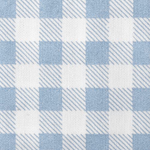 Martha Stewart Gingham Check Queen Sheet Set - 4 Piece| 100% Cotton | 300 Thread-Count, Wrinkle Resist, Soft, Deep Pocket | 1 Flat Sheet, 1 Fitted Sheet, 2 Pillowcases | Soft Blue #TOP3