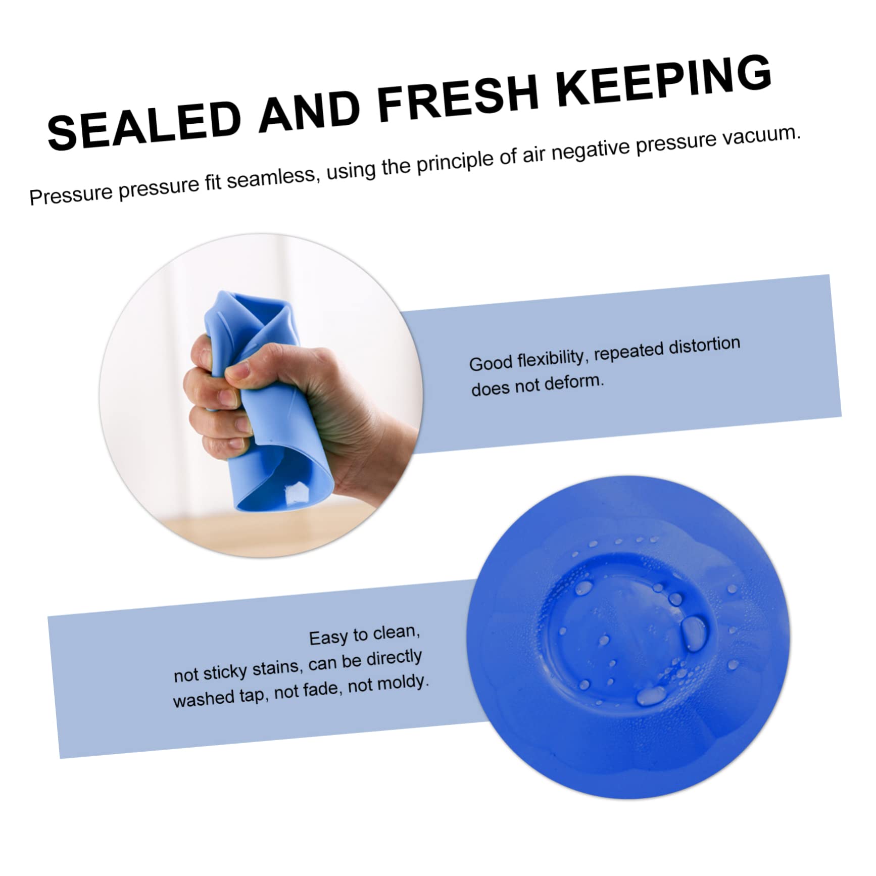 BESTonZON 5 Pièces Couvercles Extensibles Couvercle De Plaque En Silicone Couvercles De Bol D'Aspiration Couvercles De Tasse Couvercle De Pot Couvercle De Micro-Ondes Couvercle De Casserole