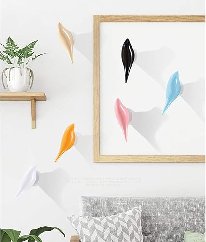 Miniatura 5 de DesignSter Ganchos de resina para abrigos de pájaros, creativos montados en la pared, decoración de arte, sombrero, toallero, colgador, regalo para